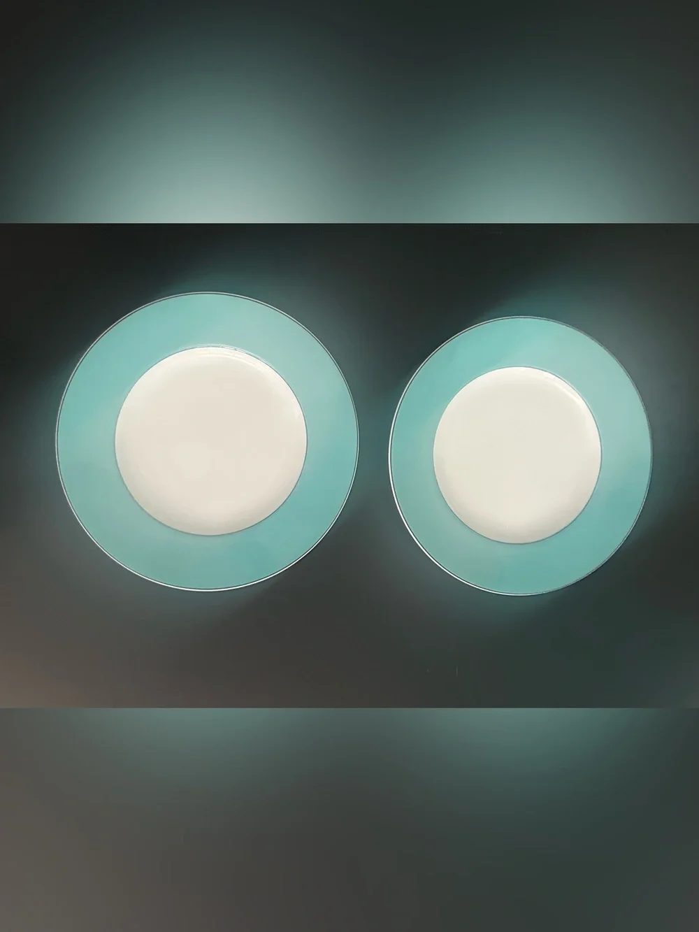 Set 2 Kate Spade Lenox RUTHERFORD CIRCLE TURQUOISE 9 ½” Luncheon Plate: MINT
